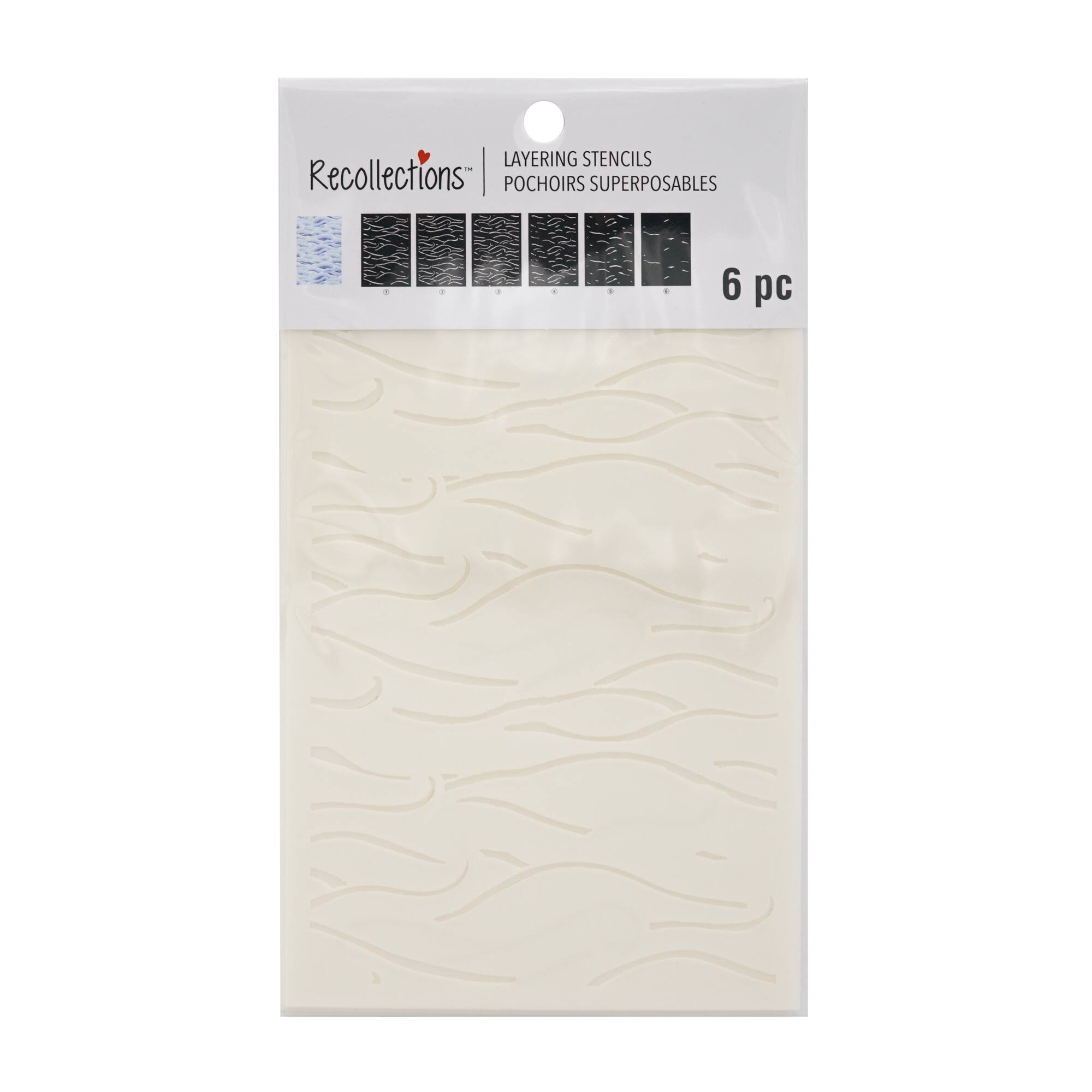 Waves Layering Stencils by Recollections™